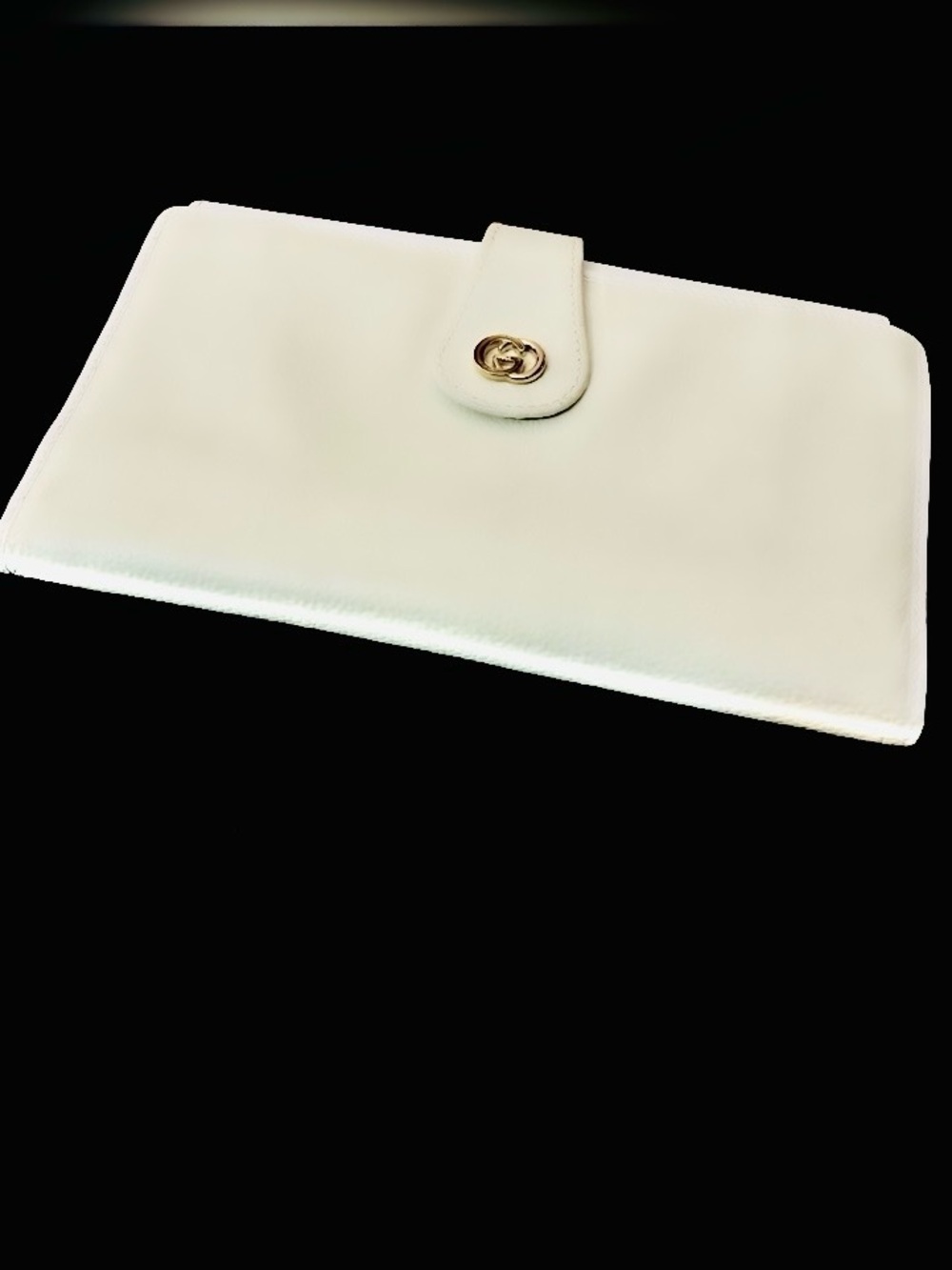Gucci Vintage White Leather Long Wallet